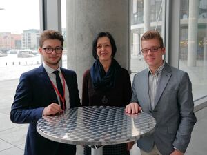 v.l.n.r.: Levi Baier, Angelika Glöckner MdB und Thorben Würz